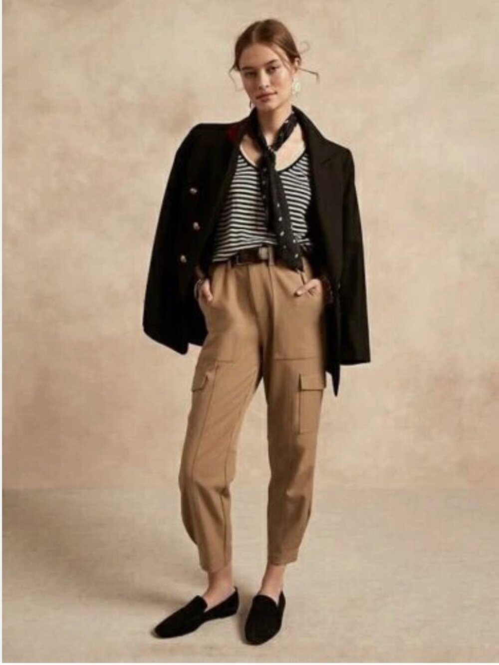 Banana Republic 10 High-Rise Tapered Cargo Pant Camel #746693 - Picture 1 of 3